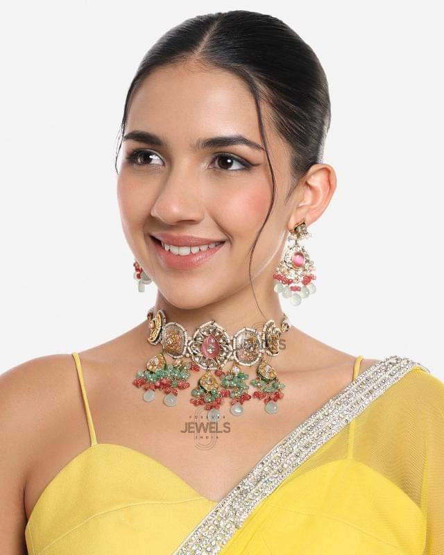 Meenakari sale kundan choker