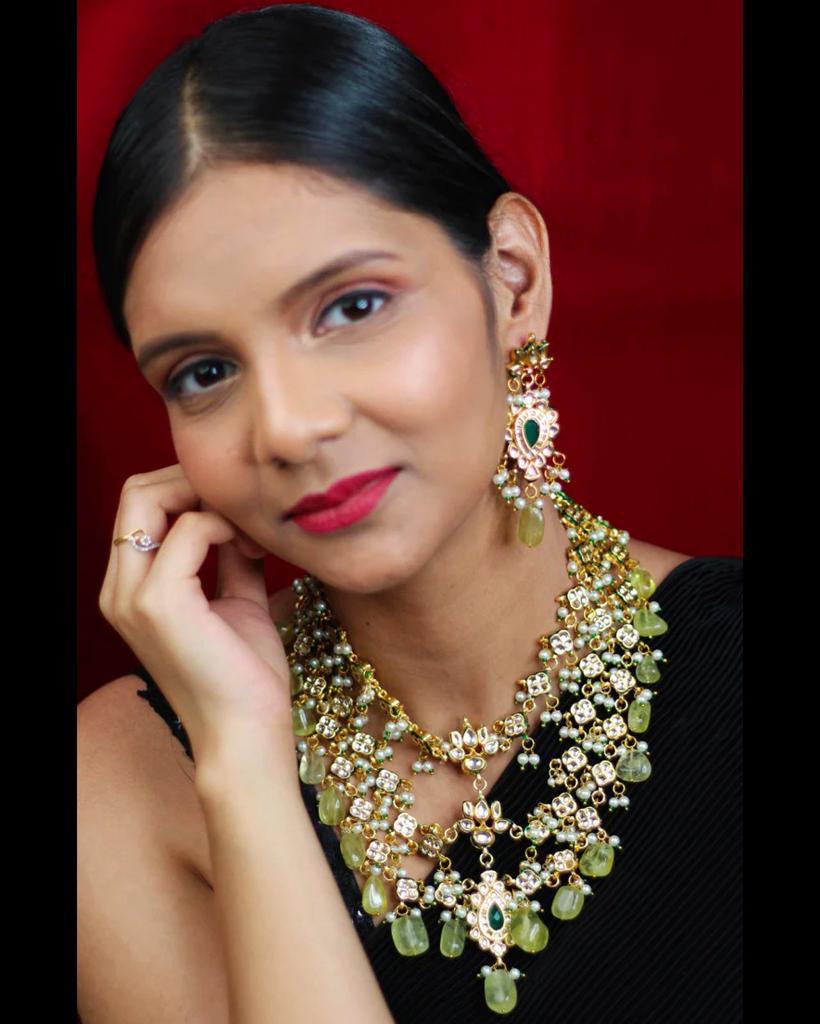 Kundan on sale layered necklace