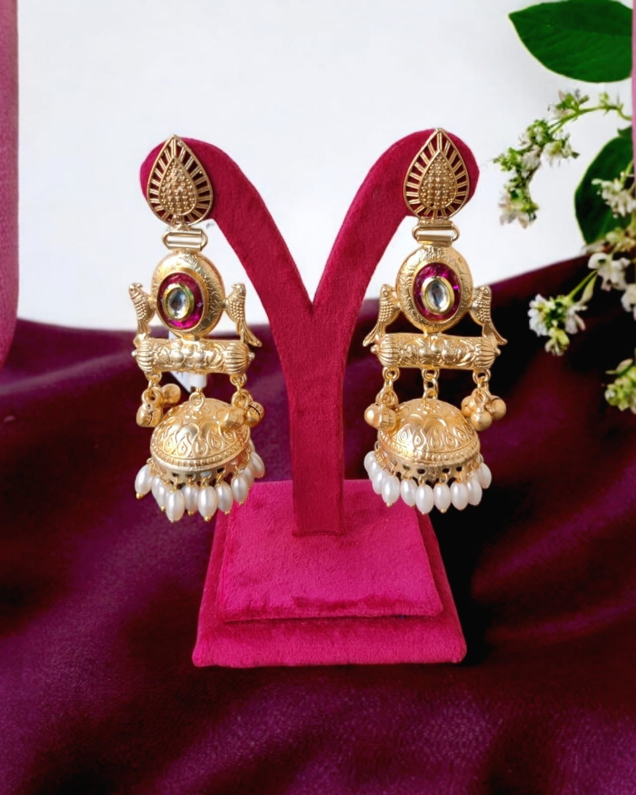 Golden Brass Earrings