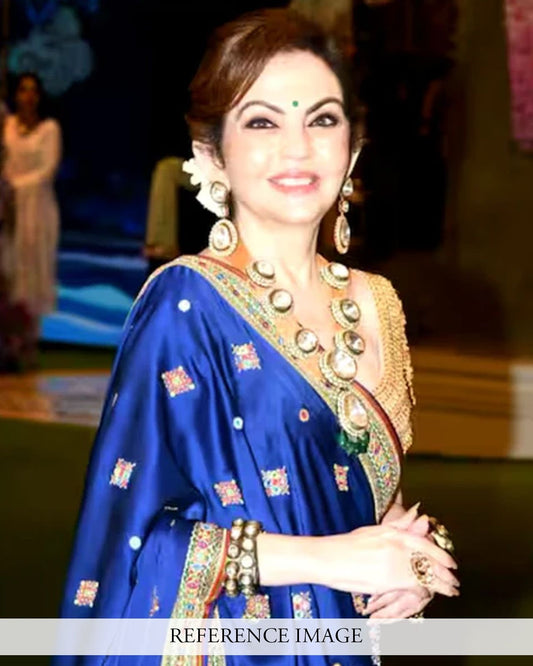 Nita Ambani Inspired Kundan Long Necklace Set