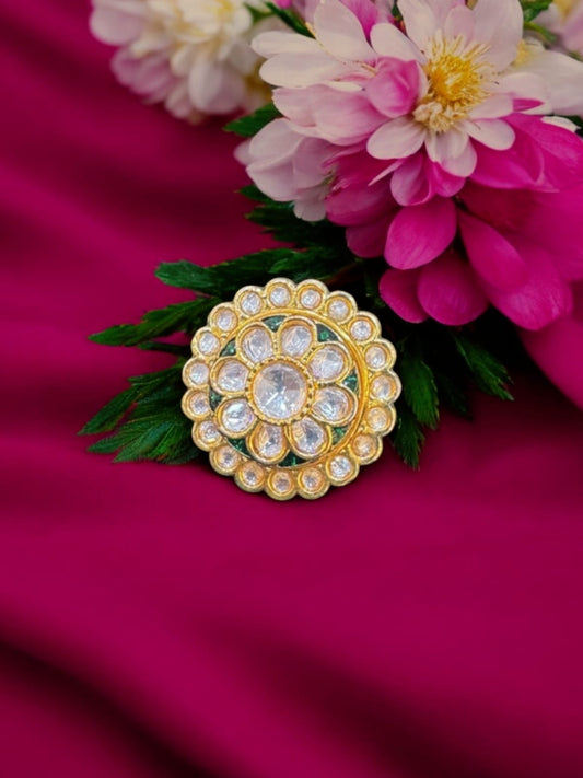 Floral Uncut Polki Ring