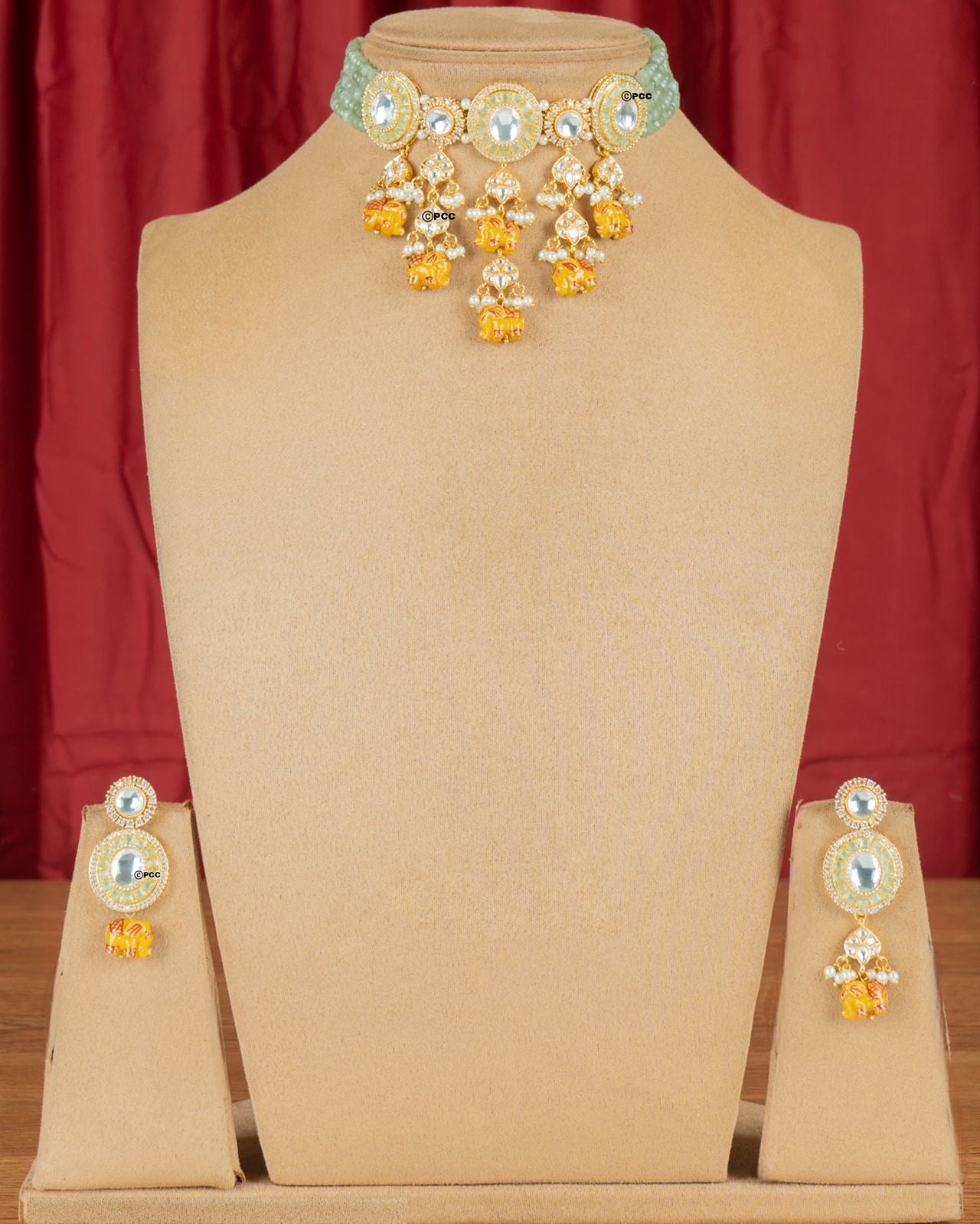 Polki Kundan Choker Necklace Set