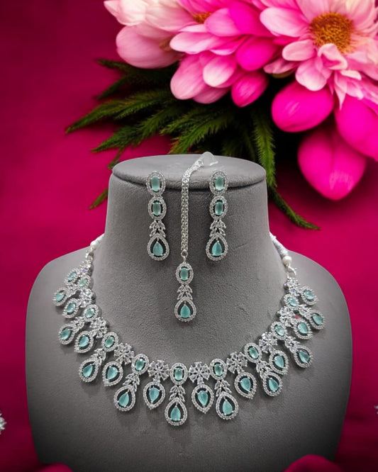 Mint Diamond Necklace Set