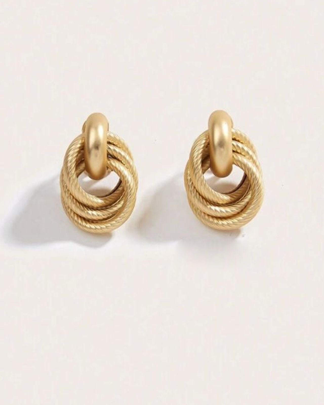 Twist Design Clip Earrings