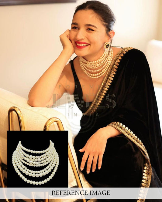 Alia Bhatt Pearl Necklace