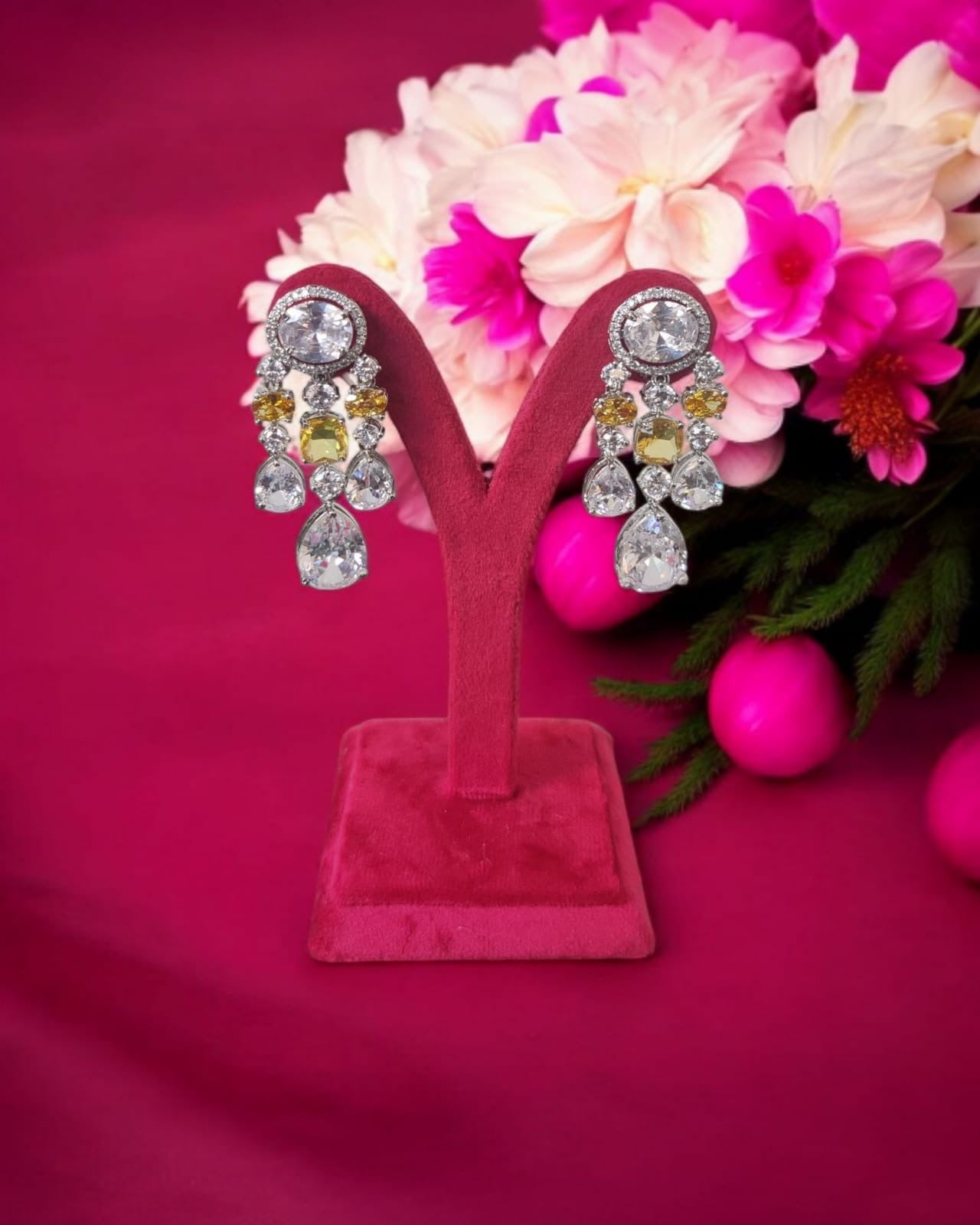 Radiant Drop Diamond Earrings