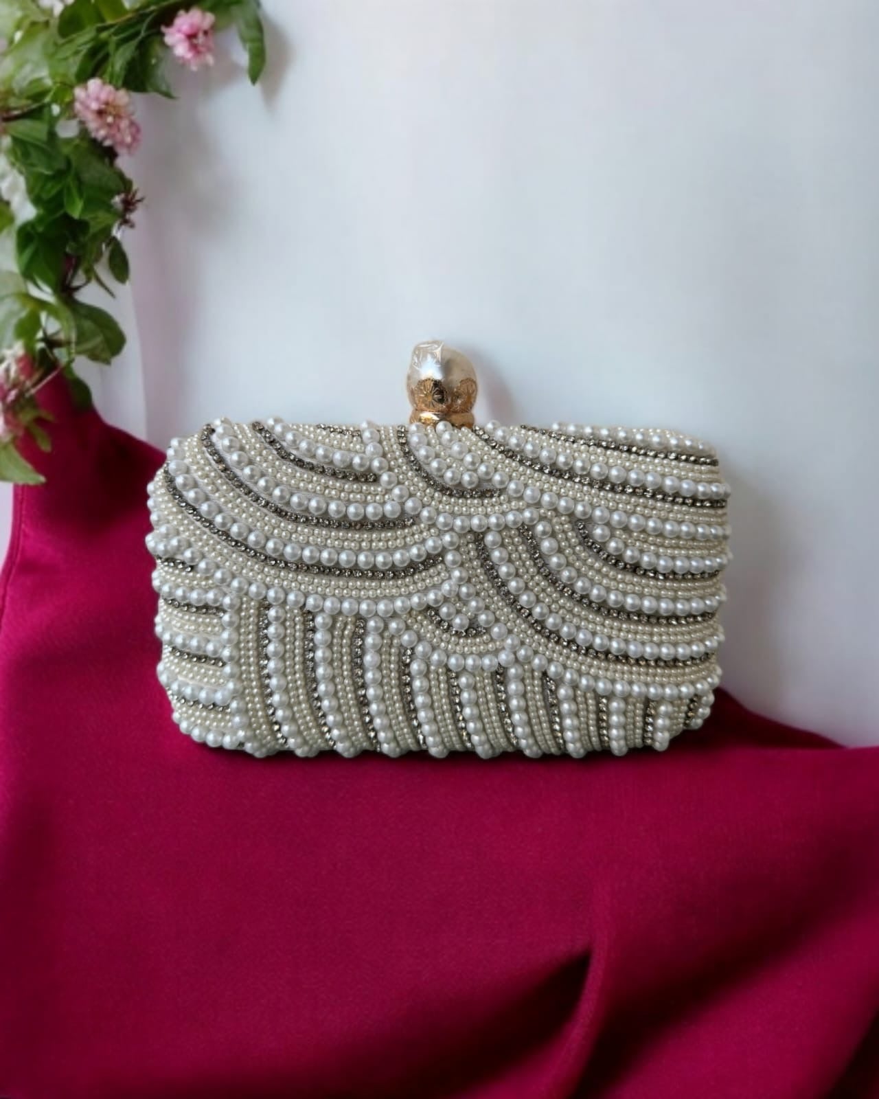 White Pearl Clutch