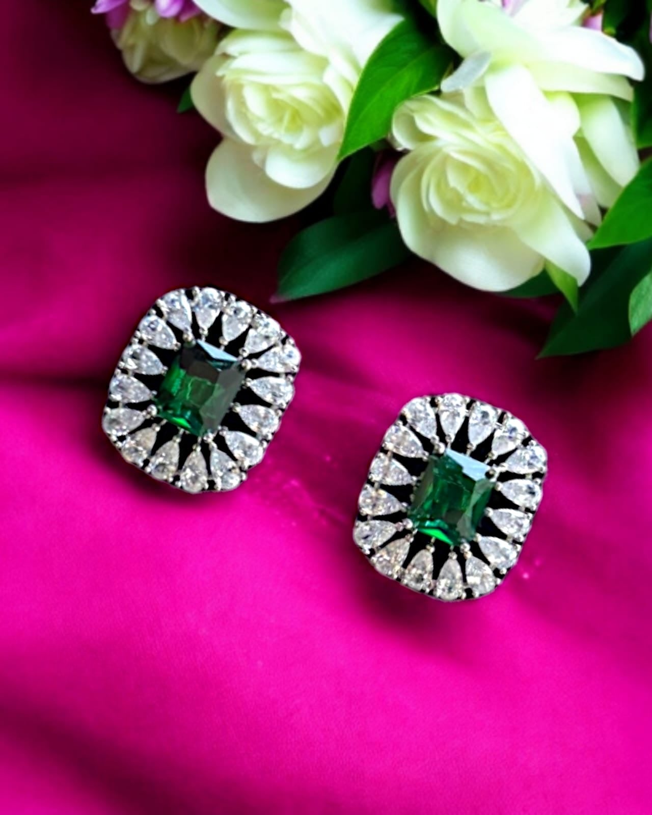 Royal Emerald Studs Earrings