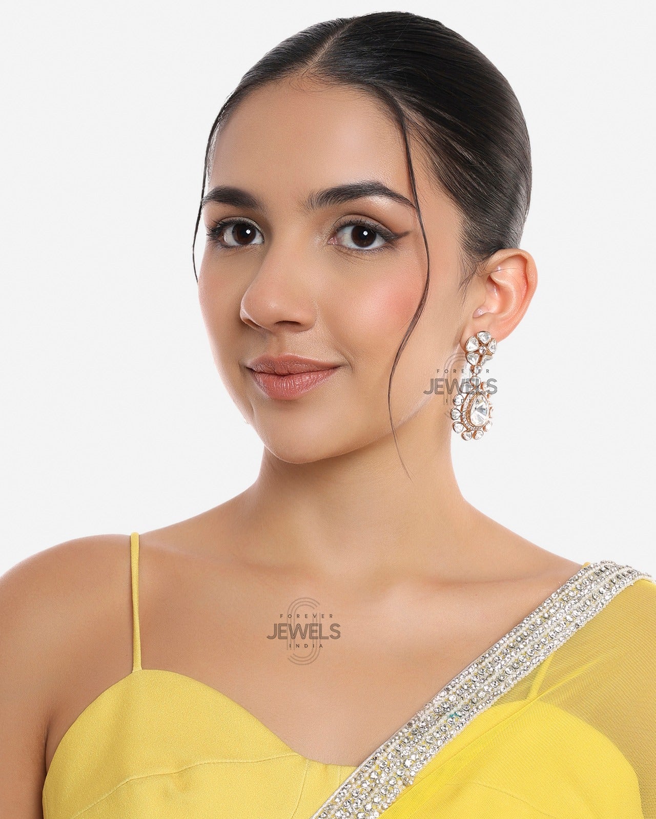 Discover Swara Triangle Floral Silver Drop Earrings | Paksha - Paksha India