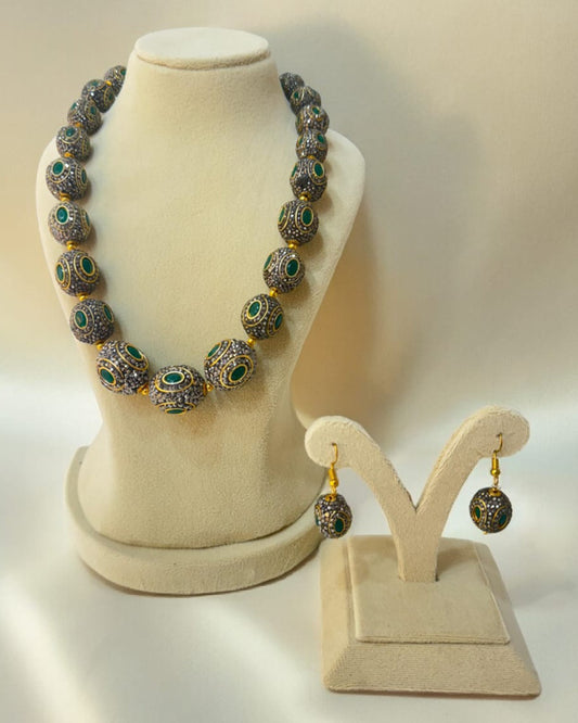 Rhine Stone Trendy Necklace Set