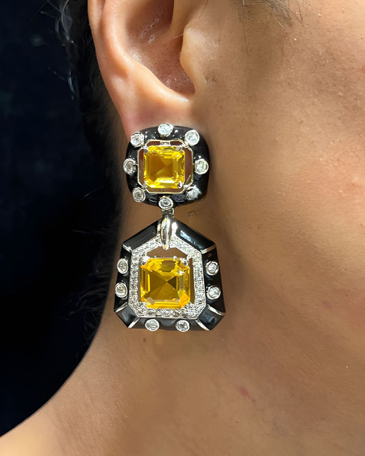 Doublets Stone Earrings