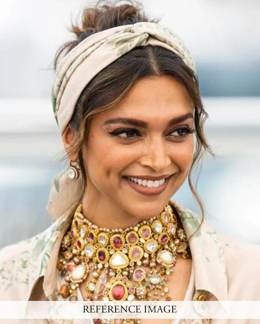 Deepika Padukone Inspired Kundan Choker Necklace Set