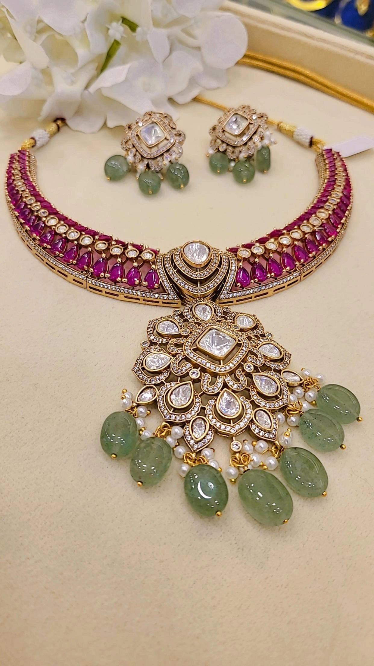 Traditional Polki Necklace Set