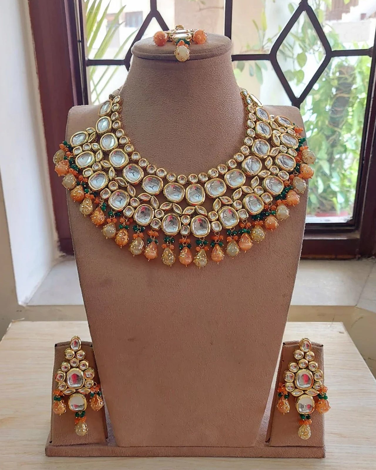 Wedding Wear Imitation Pure Brass Real Kundan Heavy Jhumkas, Earring at Rs  2990/set in Mumbai