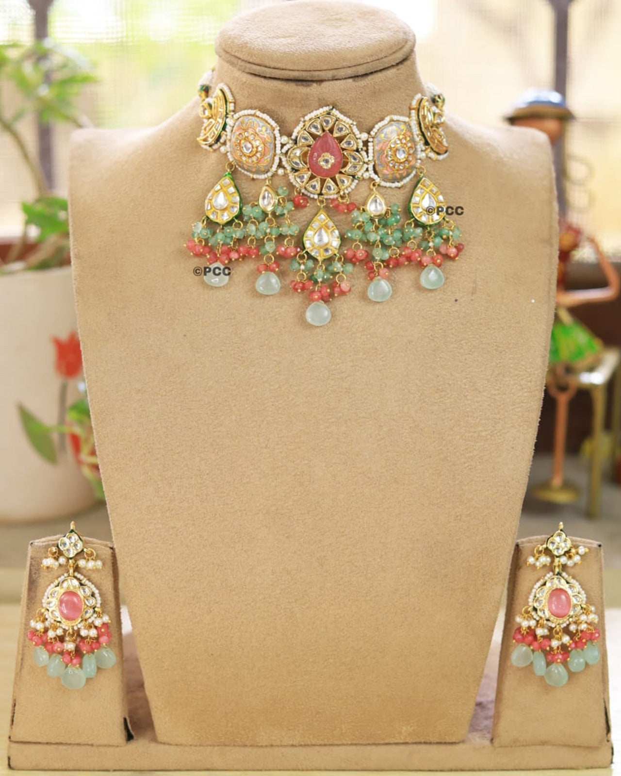 Meenakari kundan sale