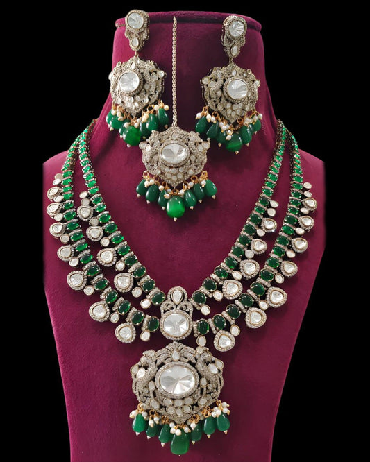 Green Kundan Necklace Set