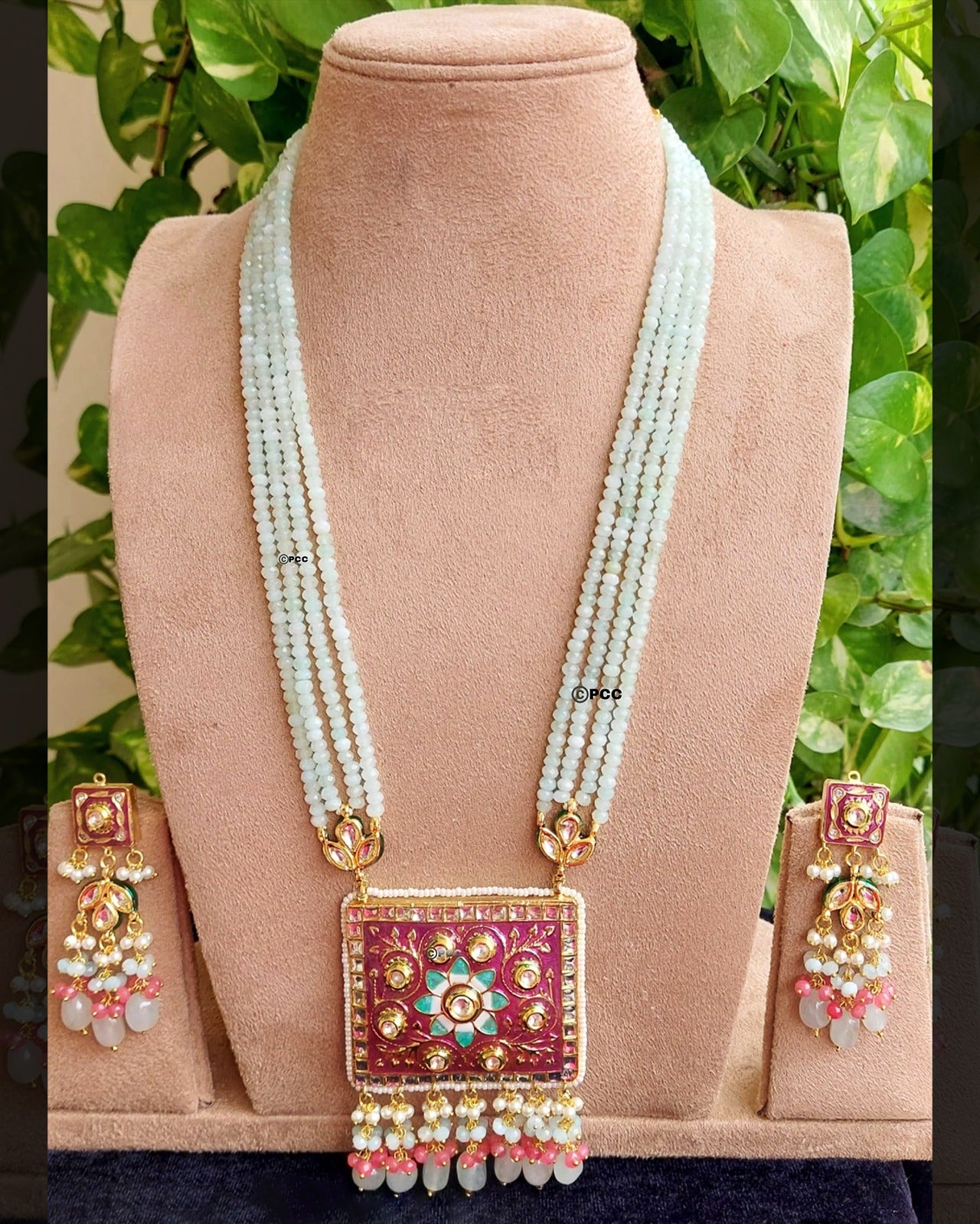 Beads Kundan Necklace Set