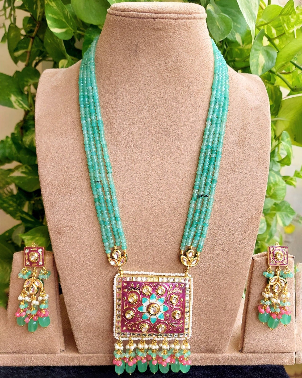 Beads Kundan Necklace Set