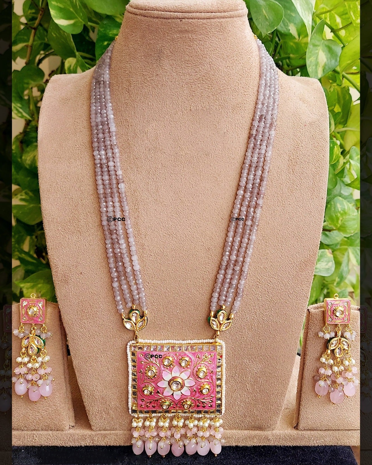 Beads Kundan Necklace Set