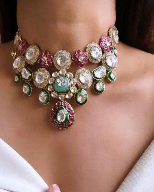 Kundan Polki Bridal Necklace Set