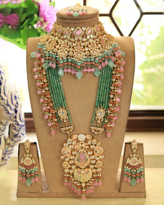 Grand Bridal Choker & Long  Necklace Set