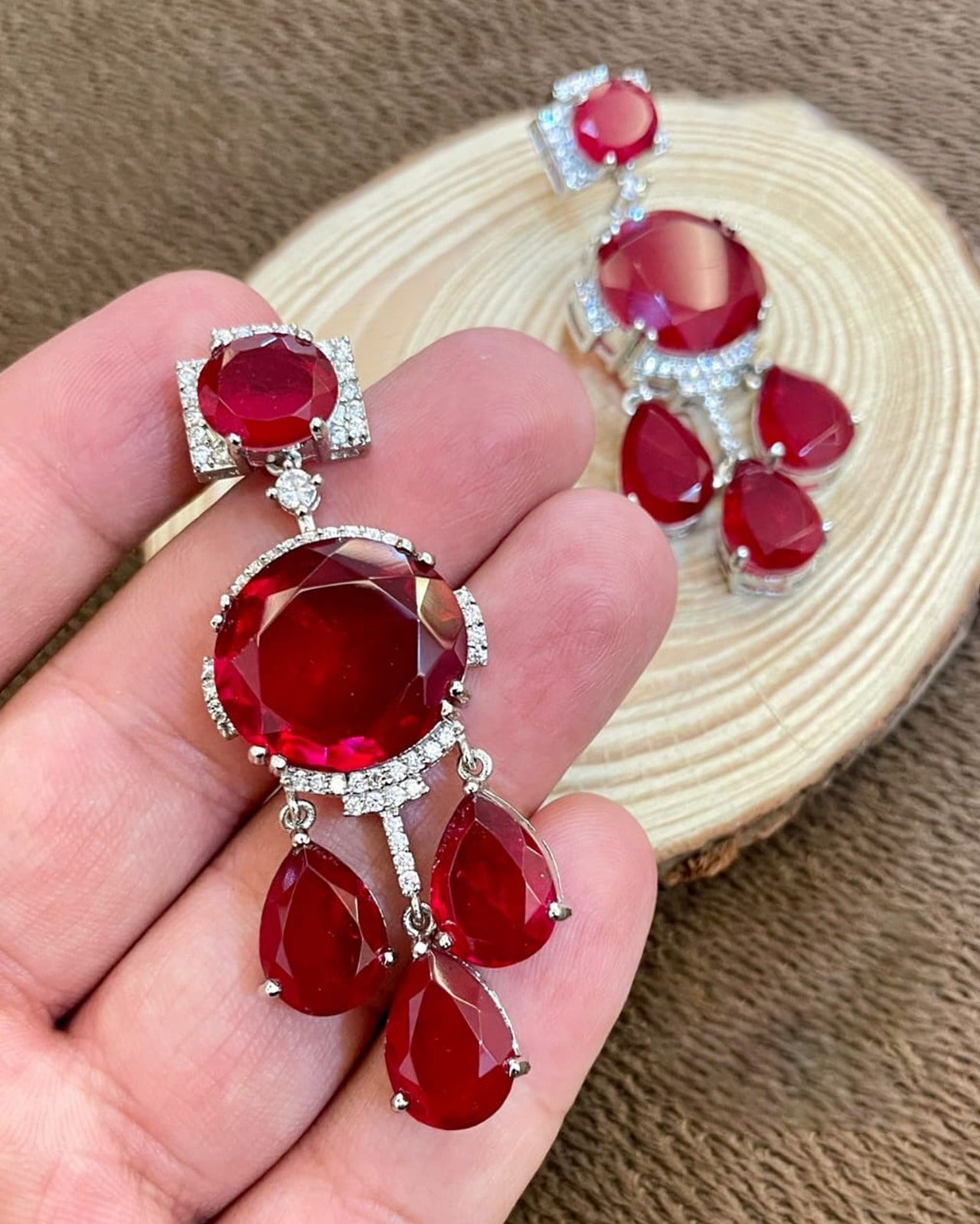 Ruby Drop Earrings