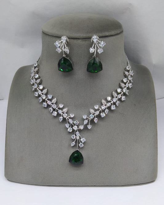 Elegant Diamond Necklace Set