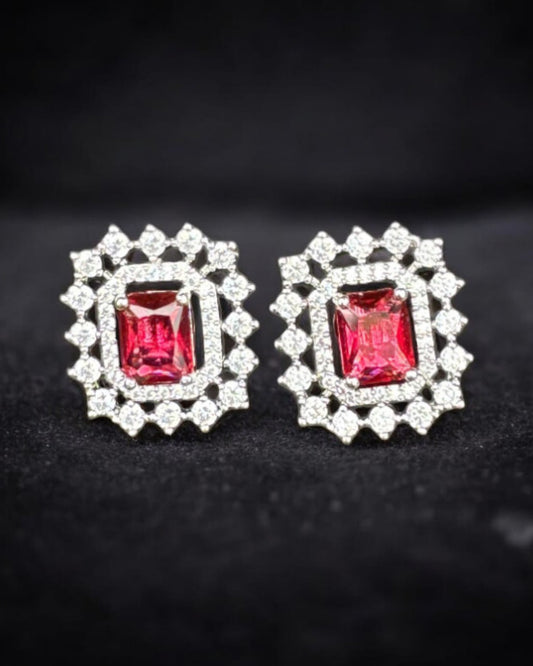 Red Studs Earrings