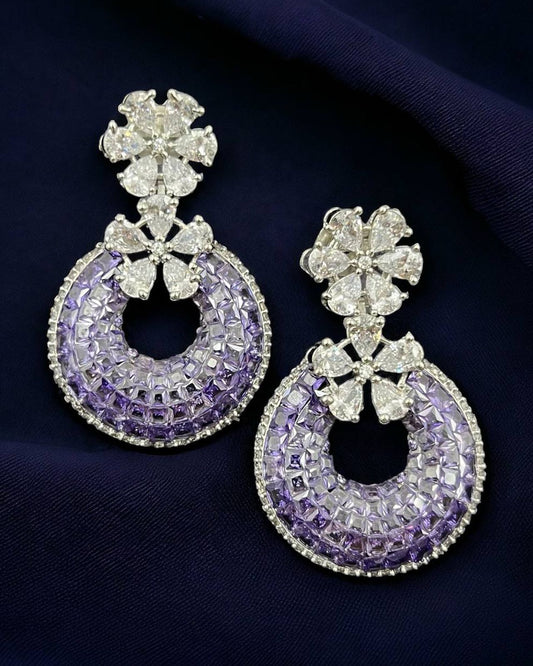 Diamond Floral Earrings