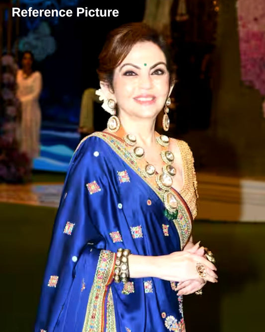 Nita Ambani Inspired Kundan Long Necklace Set